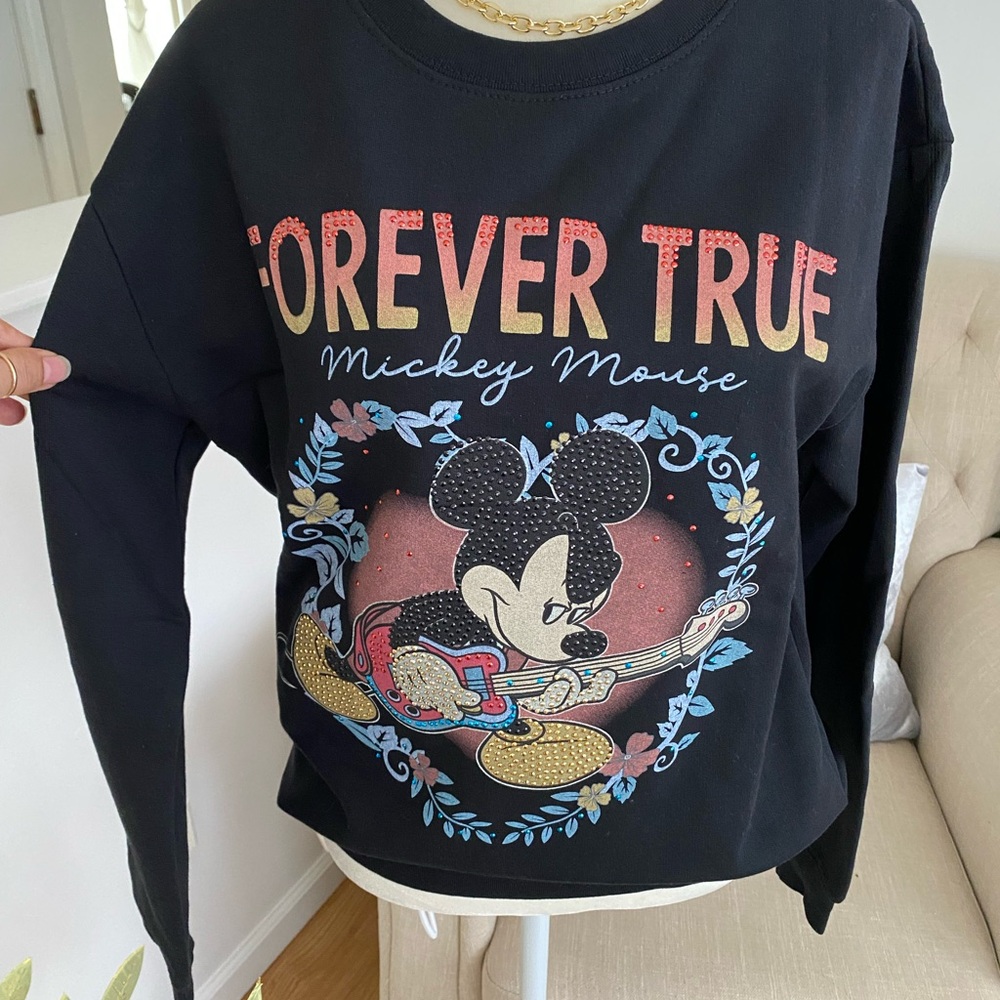 Black Mickey Mouse Graphic Sweatshirt - Picture 3 of 8